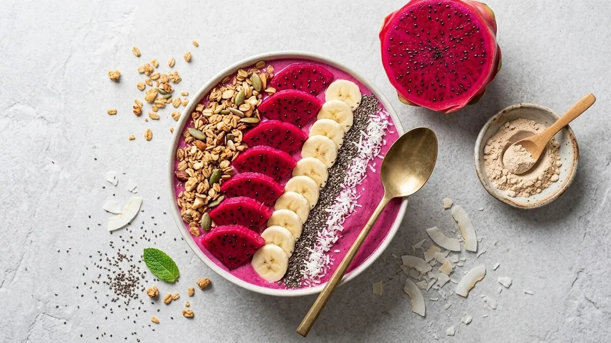 Ejder Meyvesi Smoothie Bowl Tarifi Proteinli Pitaya Kasesi Nasıl Yapılır - Altunflora